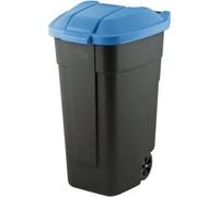 CURVER Cestino rifiuti nero 110L, coperchio blu 214127