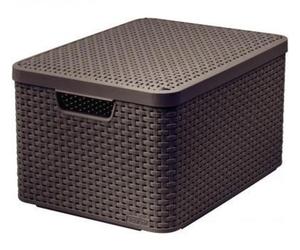 CURVER Cestino "STILE S con coperchio marrone scuro