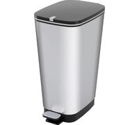 Curver CHIC BIN STYLE Abfallbehälter L [45L], silber 237241 Bidone della