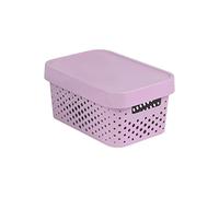 Curver Contenitore con Coperchio Infinity Bianco Rosa Grigio Turchese Diverse Misure (Rosa 4,5L)