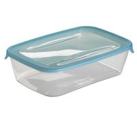 Curver | Contenitore ermetico Fresh'n Go Rettangolare 2 L, Trasparente/Blu, Foodkeepers OPP, 25,6 x 16,7 x 7,2 cm
