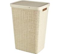 Curver - Contenitore per biancheria da 58 l, colore: Beige, 70% riciclato
