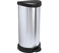 Curver Pedal Hopper metallizzato nero e argento 40l