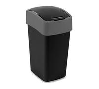 Curver Flip Bin 25L Cestino nero/argento con coperchio