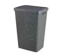 Curver Coffre 58L Hamper Jute 58 L Gris Oscuro, Polipropilene, Grigio, One Size