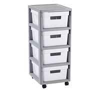 CURVER Infinity 4 X 10L rollwagen con Quattro cassetti Roll Container Carrello