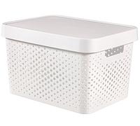 Contenitore con Coperchio Infinity Bianco Rosa Grigio Turchese Diverse Misure
