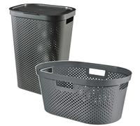 Curver Infinity Cesto portabiancheria riciclata 60 L grigio scuro