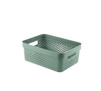 CURVER Infinity - Cesto portaoggetti da 11 l, multiuso, impilabile e imbottito, 13,6 x 35,6 x 26,6 cm, colore: verde