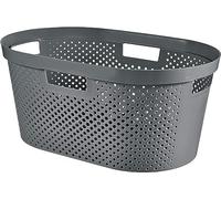 Curver Infinity Recycled - Cesta gris oscuro, 40L
