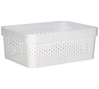 Curver Juliet Bandeja Infinity 11L, blanco, 35,6 x 26,6 x 13,6 cm, plástico reciclado