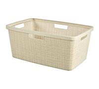 Curver Juliet Cesto para la ropa sucia, 46 L, beige, 70% reciclado