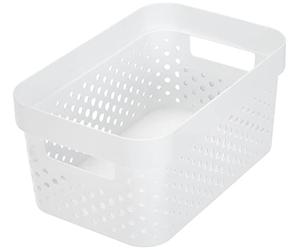 Curver Juliet Infinity Cesta perforada de plástico reciclado, 4,5 litros, blanco