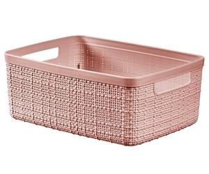 CURVER Jute Box portaoggetti rosa Dawn Small 5L 26,5 x 20 x 10,5 cm