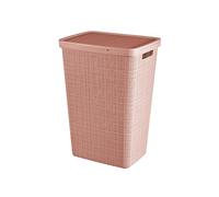 CURVER Jute - Cesto portabiancheria rosa Dawn, 58 l, 43 x 34 x 58,2 cm