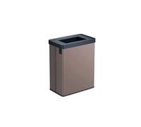 Curver Keter Verto, Pattumiera Raccolta Differenzata, Doppio Scomparto, Design Elegante, Ideale per Bagno, Soggiorno o Ufficio, Capacità 54 Litri, Rosa Perlato