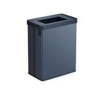 Curver Keter Verto, Pattumiera Raccolta Differenzata, Doppio Scomparto, Design Elegante, Riciclabile, Ideale per Bagno, Soggiorno o Ufficio, Capacità 54 Litri, Blu Perlato