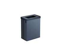 Curver Keter Verto, Pattumiera Raccolta Differenzata, Doppio Scomparto, Design Elegante, Riciclabile, Ideale per Bagno, Soggiorno o Ufficio, Capacità 54 Litri, Blu Perlato