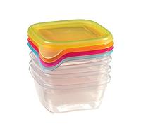 Curver Kids Classic Set di 4 contenitori, 0.25 L, Resina, Multicolore, 11 x 11 x 10 cm