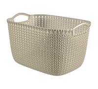 CURVER - Knit, Cestino Rettangolare, Bianco, 19 Litri
