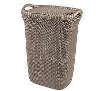 Cesto per Biancheria Curver Struttura Traforata 2 Manici 57l Marrone Knit