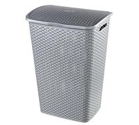 CURVER My Style Porta Biancheria Box, Plastica, Argento, 42.8 x 33 x 60.4 cm