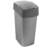 Curver Pacific Flip Bin 50L Pattumiera + Coperchio, Grigio, 50 l
