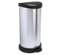 Curver Pedal Hopper metallizzato nero e argento 40l