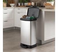Curver Pattumiera a Pedale Doppia Deco 23L+23L Argento