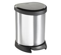 Curver Pattumiera cucina (5Lt) coperchio a pedale DECO BIN Silver K185376KI16KK