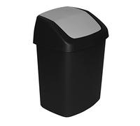 Curver Pattumiera Swing, 15 l, Nero, 30.6x24.8x41.8 cm