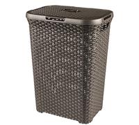 Curver Cesto portabiancheria Natural Style in plastica, 60 L, Marrone