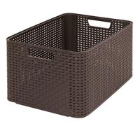 CURVER Scatola Portaoggetti Cestino Stile L Marrone senza Coperchio 436 x 326...