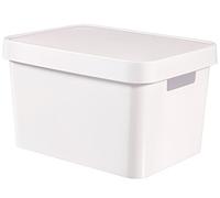 Curver Scatola portaoggetti Infinity con Coperchio 17L in Bianco, 36.3x27x22.2 cm