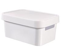 Curver Scatola portaoggetti Infinity con Coperchio da 4,5 l in Bianco, 26.8x18.6x12.4 cm
