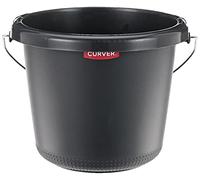 CURVER Secchio 5L con Manico in Metallo per la Casa - Pattumiera Pratica e Impilabile - Per Lavare Vestiti, Stoviglie, Pavimenti - 24 x 24 x 19,5 cm - Grigio Antracite