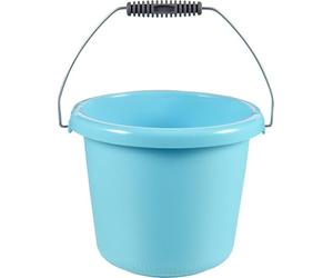 Curver Secchio da 5 l con Manico in Metallo per la casa, Pratico e impilabile, per Lavare Il bucato, la vasellame, Il Pavimento, 24 x 24 x 19,5 cm, Blu Turchese