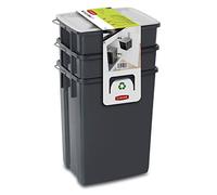 Curver - Set di contenitori per la raccolta differenziata Recycle 2x10l + 6l