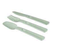 Curver | Smart to Go - Set di posate Eco, verde, 100% materiale riciclato, 16 x 3,5 x 1 cm