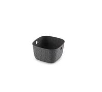 Curver Softex - Cesto portaoggetti 3L, design elegante, leggero, impilabile e pratico, 100% riciclato, 19 x 19 x 11 cm, colore: grigio