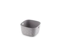 Curver Softex - Cesto portaoggetti 3L, design elegante, leggero, impilabile e pratico, 100% riciclato, 19 x 19 x 11 cm, colore: tortora