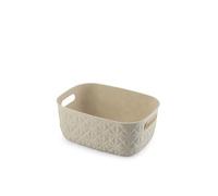 CURVER Softex - Cesto portaoggetti 4L, design elegante, leggero, impilabile e pratico, 100% riciclato, 26 x 19 x 11 cm, colore: bianco sporco