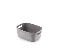 CURVER Softex - Cesto portaoggetti 4L, design elegante, leggero, impilabile e pratico, 100% riciclato, 26 x 19 x 11 cm, colore: tortora