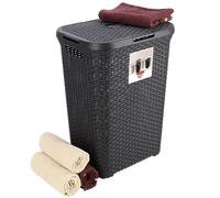 Portabiancheria Cesto Vimini Finto Rattan 40l 60l Diversi Colori