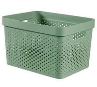 CURVER Vassoio Infinity da 17 litri, verde, 35,5 x 26,2 x 21,9 cm, plastica riciclata