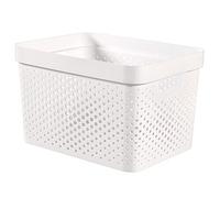 CURVER Vassoio portaoggetti Infinity da 17 litri, bianco, 35,5 x 26,2 x 21,9 cm, plastica riciclata