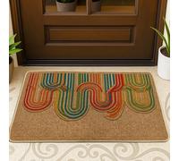 Curves - Zerbino con linee moderne e contemporanee, colori nessuno multicolore, lavabile, a basso profilo, decorazione per la casa, per ingresso, portico esterno, balcone, 73 x 43 cm