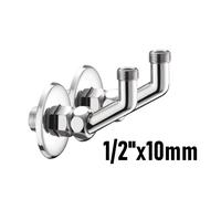 Curvette sottolavabo con rosone scorrevole 1/2'' a muro x 10 mm - COPPIA