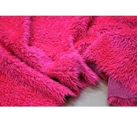 CURVO Teddy Finta Pelliccia tessuto stoffa - rosa fuxia - Rosa, 1Mtr - 150cm x 100cm