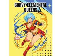 Curvy Elemental Queens: A Fantasy Coloring Book Featuring Curvy Elemental Sorceresses, Magical Anime Warriors, Fire and Water Queens, Wind Spirits, Nature Guardians, and Arcane Spellcasters for Adults